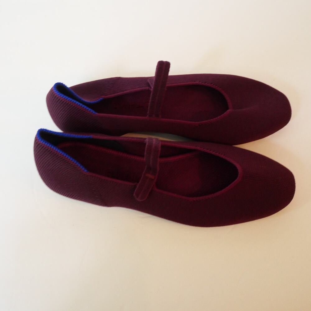 Rothy's Women's 6 Flats Max Square Mary Jane Plum Purple Shoes NEW - Picture 7 of 10